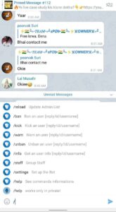 slash feature in telegram
